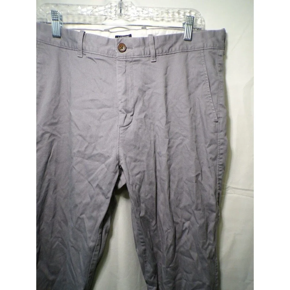 J.CREW Men's Straight Flex Chino Pants Gray W34 L32